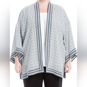 Kimono Open front Geometric print Size L MAX STUDIO